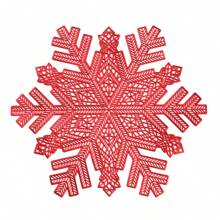 1pc/4pcs/6pcs/8pcs/200pcs Round Snowflake PVC Placemats, Heat-Resistant Non-Slip Decorative Placemats For Western Dining, Hotel, Restaurant, Party, Wedding, Holiday