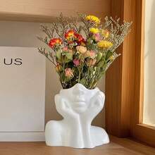 1pc Creative Human Body Art Shaped Multifunctional Desktop Organizer Pen Holder & Makeup Brush Holder - Multicolor 1 - View 3