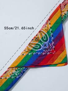 女式 Bandana 1 件装骄傲月彩虹条纹宽头带/围巾，适合骄傲日佩戴发饰、发带