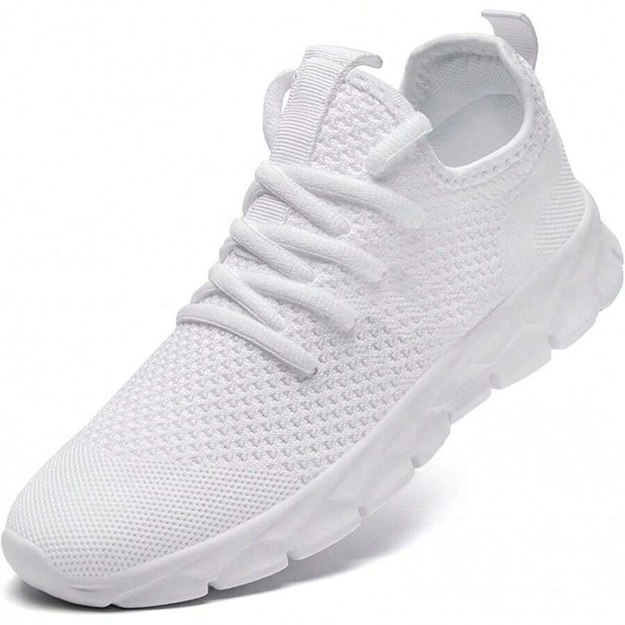 Mens Running Shoes Fashion Sneakers Tennis Walking Shoes Lightweight Athletic Gym Workout Shoes-2025 - 白色 - 查看 1