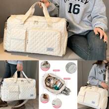 Large Capacity Travel Duffel Bag - Sports Gym Bag With Multi - Pocket Design, Dry And Wet Separation, Individual Shoe Compartment, Stylish & Durable, Versatile & Practical, Easy To Carry With Luggage Sleeve, Zipper Pockets For Organized Storage, Fashionable Weekend Bag, Quality Construction For Daily Use & Travel Essentials