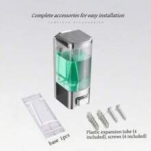 ABS 500ML Hotel Bathroom Wall Mounted Manual Double Headed Soap Dispenser Without Punching Holes, Shower Gel Bottle For Soap Dispenser, Hand Soap Dispenser