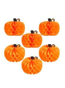 1PC Halloween Decorative Paper Pumpkin Honeycomb Ball Decorations Table Centerpieces 3D Paper Pumpkin Ornaments Pumpkin Witch Hat Honeycomb Ball Decorations Halloween Thanksgiving Party Birthday Wedding Home Party Supplies Autumn Harvest Season Decorative Pumpkin