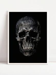 Spooky Skeleton Hand Peace Sign Digital Print - Halloween Wall Arts - Instant Download - Black And White Halloween Decor Posters, Optional Frame Home Decor Fall Decor Room Decor