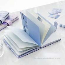 1 件风景笔记本磁扣彩色页面风景油画日记周计划器适用于学生 DIY 剪贴簿、学校用品、返校