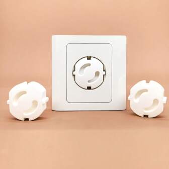 10/20个白色插座保护盖插头保护器，欧式无孔插座保护盖