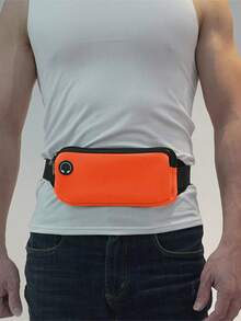 1个10色运动腰包，男士跑步装备，手机袋，迷你骑行包，轻便斜挎包，耳机收纳袋，双层小单肩包（拉链款式随机）（耳机插孔位置随机）