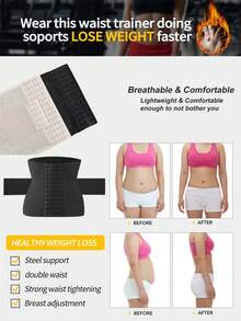 Adjustable Waist Cincher Shapewear, Slimming And Body Shaping - Black - View 6