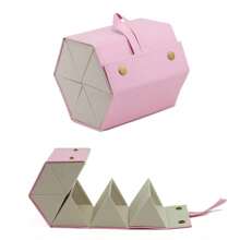 Organisateur pliable de 6 fentes en style vintage de pour lunettes, étui de lunettes de voyage portable, facile à nettoyer, caractéristiques spéciales : sans imprimé, bordures non teintes - accessoire de sac à main - options de couleurs multiples