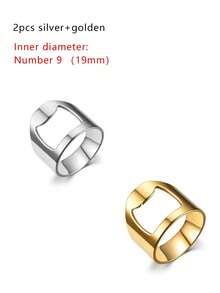 1/6pcs Stainless Steel Bottle Opener Ring, Titanium Steel Finger Ring Bottle Opener, Cool Bar Kitchen Accessories, Stainless Steel Ring Jewelry - Multicolor - View 16