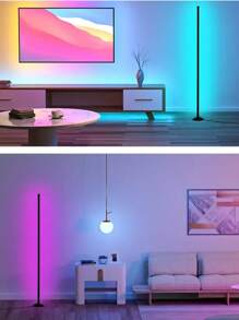 NBBUFF 47 Zoll RGBIC Ecken Stehlampe für Heim-Dekoration, Farbwechsel Ambiente Beleuchtung mit App, Fernbedienung und Steuerbox, Musiksynchronisation, Zeitsteuerung, Eckenlampe für Wohnzimmer-Dekoration, Schlafzimmer und Gaming Zimmer