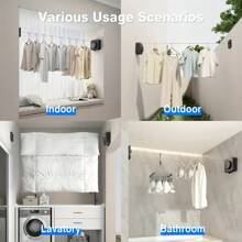 Fil à linge rétractable robuste - Solution de rangement du linge économisant l'espace. Matériau en acier inoxydable, convenant pour un montage mural intérieur et extérieur. Cette corde à linge innovante avec fonction de verrouillage permet une extension et une rétraction faciles, résolvant vos contraintes d'espace.