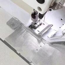 白色拉链防蚊虫纱窗蚊帐卧室窗户自粘式纱窗中部拉链开门加密通风透气防蚊纱窗手工家居装饰房间装饰客厅装饰窗帘 - 白色 - 查看 11