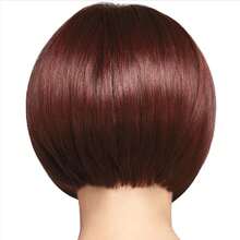 HAIRJOY pelo sintético corto recto Flapper Cosplay pelucas para mujeres disfraces peluca HVGV - A1 - Ver 8