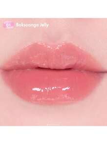 AMUSE Amuse JEL-FIT TINT 01 BOKSOONGA JELLY, Hydration And Plumping, Lightweight, 12-Hour Lasting, Jelly-Like Texture, Moisturizing Lip Stain, Vegan In Handy Size For Travel, K-Beauty, Korean Makeup, 3.8g/0.13oz