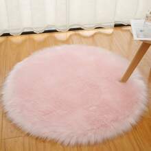 Round White Plush Photography Backdrop, Fuzzy Carpet-Style Round Area Rug For Nail Art Display, Living Room, Bedroom, European Style, Nordid Style,Nail Supplies,Nail Tools,Nail Art Tools,Back To School,Nails,Nail Tools For Press On Nails