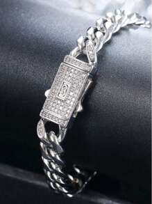 1 Piece Hip Hop Bling Iced Out Gold Silver Color CZ Cuban Miami Chain Necklace Link Chain For Men Rapper Jewelry