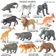 12/24PCS Farm Wildlife Model Set Toys, Tiger Lion Chimpanzee Brown Bear Horse Chicken Duck Goose Sheep Pig Cow Doll Toys, Children's Education Toys, Halloween And Christmas Festival Gifts