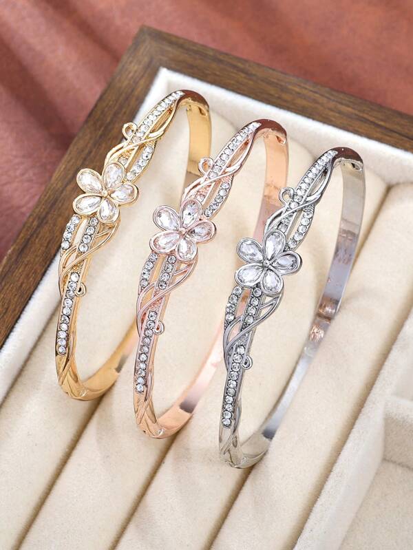 Tiny Shiny Charming Flower Teen Bracelets, Suitable For Daily Wear