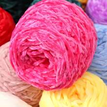 1 Stück 200g Chenillegarn 6mm dick, handgemachtes DIY Gehäkeltes Samt-Effektgarn für Stricken, Schals, Mützen, weiche Decken