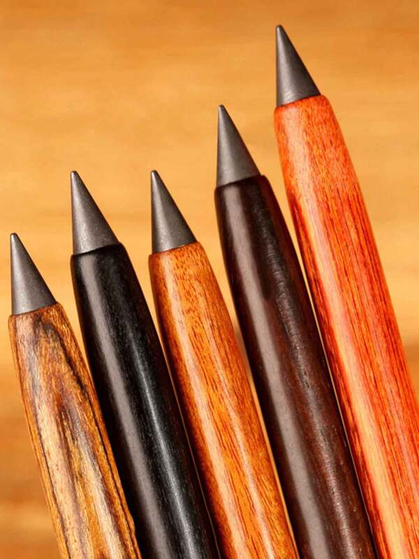 4pcs Wooden Everlasting Pencil, Unbreakable, No Need Sharpening, Suitable For Elementary Students, Sketching And Drawing,School Supplies,Back To School