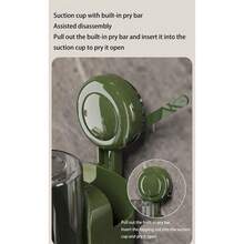 Wall Mounted Toothbrush Holder With Cup, Suction Cup, Plastic Toothpaste Organizer, Suitable For Bathrooms Back To School Bathroom Accessories - Green - View 5