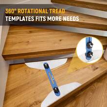 Sourcing Map Stair Tread Template Tool 9"-54" Adjustable Length Stair Measuring Tool Jig For Risers And Partition, Blue - Blue - View 5