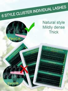 270pcs/290pcs/300Pcs Fluffy Lash Clusters 30D+40D+50D/40D+60D+80D/60D+80D+100D Individual Eyelash Thick Cluster Eyelash Extensions D Curl Lashes Clusters Individual Lashes 10-16MM Wispy Cluster Lashes