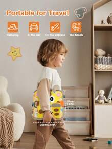 Montessori Cicha Książka Dla Maluchów 18M+ Dzieci Żyrafa Filcowa Zajęta Książka Zmywalne Książki Opowieści Dla Przedszkolaków Przedszkolna Tablica Edukacyjna Dla Chłopców Dziewczynek 2 3 4 5