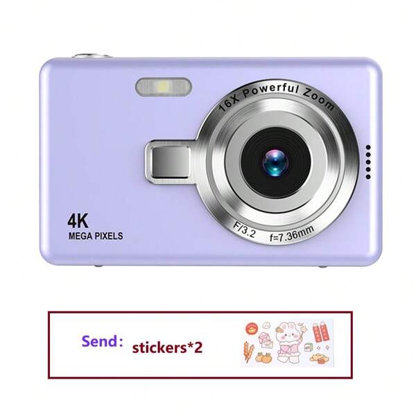 Cameră digitală compactă de 2,4 inci: zoom digital de 50MP și 16X, cameră digitală portabilă pentru cadou de Crăciun