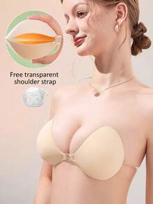 Áo ngực vô hình dày 5cm/Nâng ngực/Đẩy ngực, Định hình ngực nhỏ Áo ngực không dây tăng khe ngực, Thích hợp cho váy dạ hội không dây, Áo ngực siêu nâng ngực cho váy cưới - Nhiều màu - Xem 1