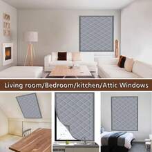 保暖窗帘隔冷隔热窗纱遮阳隔音双层加厚保暖窗帘布 - 銀色 - 查看 6