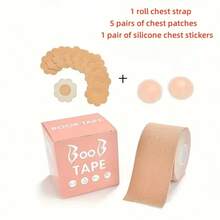 1 Box Boob Tape Lift & Support, Adhesive Breast Lift Tape, Bra Enhancing Sports Tape Stickers - Color - View 15