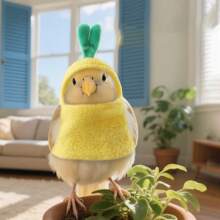 1 Stück Vogelkleidung, Ananas-/Elefantenform, einzigartige Designs, feine Verarbeitung, Klettverschluss Design für einfaches An- und Ausziehen, zwei Stile, geeignet für Papageien und andere kleine Vögel