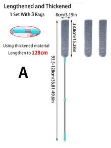 1 Piece Fiber Dust Brush Includes Three Cloths For Cleaning Narrow Crevices Such As Under The Bed, Under The Sofa, And On The Top Of The Wardrobe. - Multicolor - View 14