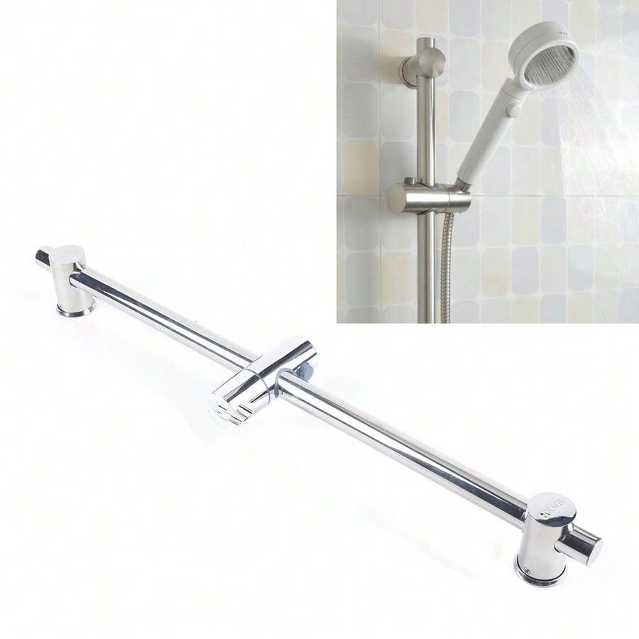 OUKANING Shower Riser Slider Rail Bar Set Stainless Steel+ Holder Adjustable Kit Shower - 1 - View 1