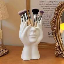 1pc Creative Human Body Art Shaped Multifunctional Desktop Organizer Pen Holder & Makeup Brush Holder - Multicolor 1 - View 14
