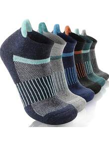12 pares de calcetines deportivos casuales para hombres con lengüeta de extracción, adecuados para actividades de ocio y deportivas