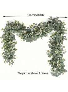 1pc/2pcs/4pcs Eucalyptus Garlands,1 Pack 5.7ft Long Artificial Mixed Eucalyptus Leaves Vine,Greenery Garland Hanging Plants For Farmhouse Table Centerpiece Mantel Wedding Arch Christmas Decor,Room Decor,Home Decor,Kitchen Decor,Wedding Decor,Table Decoration,Centerpieces,Office Decor,Garden Decor,Outdoor Decor