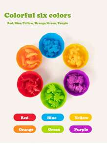 Juego educativo para niños, set de juguetes de clasificación, reconocimiento de colores, cálculo de cantidades, juego interactivo de aprendizaje temprano (color aleatorio)