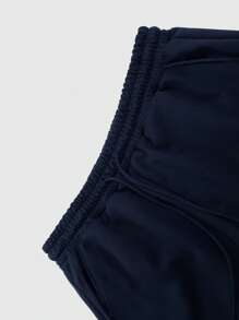 1 pieza Pantalón deportivo de corte recto y suelto con estilo de ropa de calle casual con impresión en el frente y la parte trasera