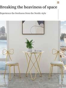 1 件蝴蝶化妆椅带蝴蝶结靠背适用于卧室美甲椅带可拆卸靠背少女心小卧室公主蝴蝶化妆椅新款边桌座椅梳妆椅带金色金属腿，天鹅绒靠垫