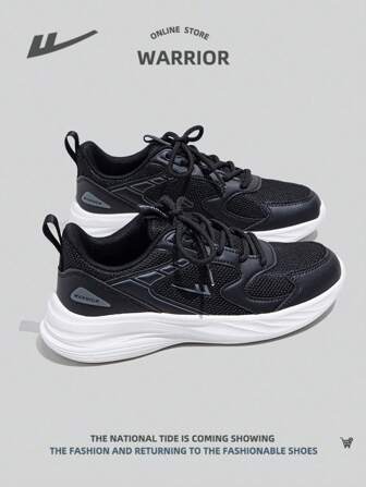 WARRIOR 1 Par de Zapatos Casuales Versátiles de Moda con Bloqueo de Color, Cordones y Transpirables para Hombre