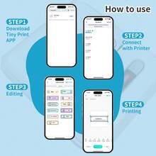 Portable Thermal Label Printer, Wireless Label Maker, Compatible With IOS & Android, For Small Business, Office, Home, Clothing, Supermarkets, Jewelry, And Food Industries, Includes 1 Roll Of 40*20mm Labels