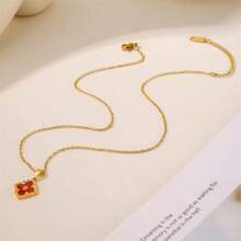 Conjunto de joyas de pulsera, collar y pendientes con flores, estilo accesorio de palacio de rombos, de estilo europeo y estadounidense