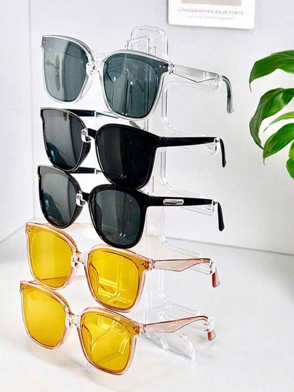 1 Piece Sunglasses Storage Display Stand, Glasses Storage Box Display Stand Can Hold 6 Pairs Of Glasses,For Holiday Beach, Bathroom Collection, Bedroom Collection, Large Capacity