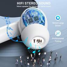 Auriculares inalámbricos, diseño intraauricular, reducción de ruido, calidad de sonido estéreo Hi-Fi, sin retraso, sensor táctil, apto para deportes, compatible con Android/iOS y otros teléfonos inteligentes, duración de la batería (180mAh), nombre de Bluetooth "A7"