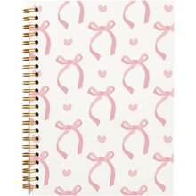 YQQ Coquette Pink Bow YQQ  JournalsPreppy Cute Spiral YQQ  For Teen Girls Women Coquette Stuff  Hardcover Spiral YQQ  5.5x8.3