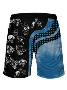 1 Stück Herren modische weite 3D Muster Cargo Shorts mit Kordelzug, leicht und atmungsaktiv, Lässig Zuhause Stil, geeignet für Straße, Laufen, Wandern, Camping, Reisen, Strand und Party/Urlaubsgeschenke