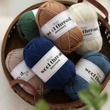 300g 100% reine Strickwolle, ideal für handgemachte Pullover, Mützen, Schals zum Warmhalten im Herbst/Winter, 1 Stück = 6 Knäuel = 300g
